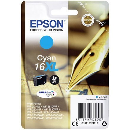 Epson 16 XL Ink cartridge, Cyan hind ja info | Tindiprinteri kassetid | kaup24.ee