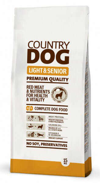 Kuivtoit eakatele koertele Country Dog Light Senior, 15 kg цена и информация | Kuivtoit koertele | kaup24.ee