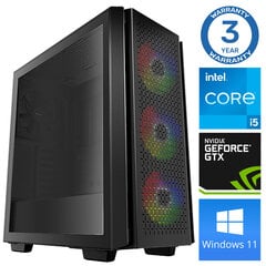 Стационарный компьютер INTOP i5-11400F 32GB 250SSD M.2 NVME+2TB GTX1650 4GB WIN11 цена и информация | Стационарные компьютеры | kaup24.ee