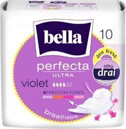 Hügieenisidemed Bella Perfecta Ultra Violet, 10 tk цена и информация | Tampoonid, hügieenisidemed, menstruaalanumad | kaup24.ee