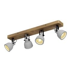 Lindby Mitis LED laelamp, männipuit, 4 pirni. цена и информация | Потолочные светильники | kaup24.ee