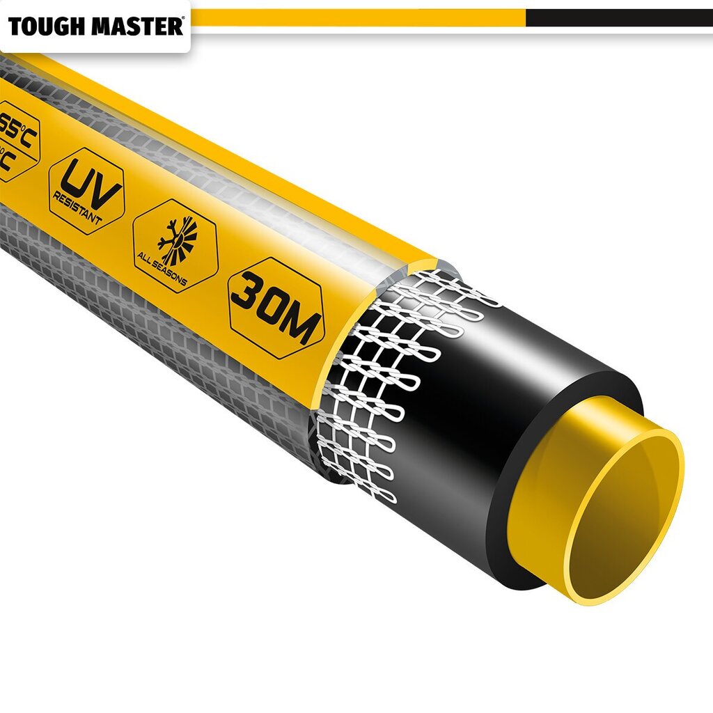 Tugevdatud kastmisvoolik 30m. (-5°C iki +65°C) UK BRAND, TOUGH MASTER® TM-GH430C hind ja info | Kastekannud, voolikud, niisutus | kaup24.ee