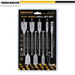 Puidupuurid, lamedad, 9 tk, 10, 12, 16, 18, 20, 22 ja 25 mm UK BRAND, TOUGH MASTER® TM-FDB9 цена и информация | Механические инструменты | kaup24.ee