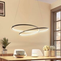 Mirasu LED ripplamp, spiraalikujuline, must цена и информация | Люстры | kaup24.ee