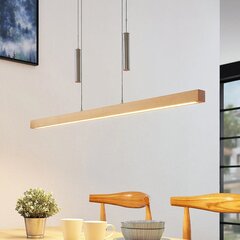 Светодиодный линейный подвесной светильник Pia из бука цена и информация | Люстры | kaup24.ee