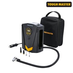 Autokompressor, 12 V 150PSI õhukompressor, 35L/min kiire inflatsiooni kaasaskantav kompressor autorehvide, jalgratta ja muude täispuhutavate paatide jaoks , UK BRAND, TOUGH MASTER® TM-TC110D hind ja info | Kompressorid | kaup24.ee