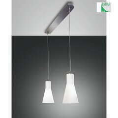 Fabas Luce Diana ripplamp, E27, 2 leeki, kroom/klaas valge цена и информация | Люстры | kaup24.ee