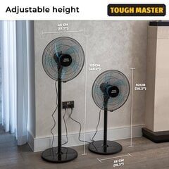 Põrandaventilaator, 50W, UK BRAND, TOUGH MASTER® TM-STF40B цена и информация | Вентиляторы | kaup24.ee