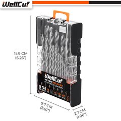 19 сверл по бетону, металлу, дереву 1–10 мм, UK BRAND, WellCut® WC-HSS19PU цена и информация | Механические инструменты | kaup24.ee