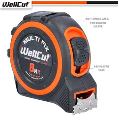 8m. Рулетка MAGNETIC UK BRAND, WellCut, WC-MT825 цена и информация | Механические инструменты | kaup24.ee