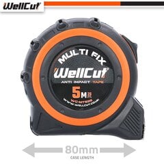 Mõõdulint Magnetic WellCut WC-MT525 цена и информация | Механические инструменты | kaup24.ee