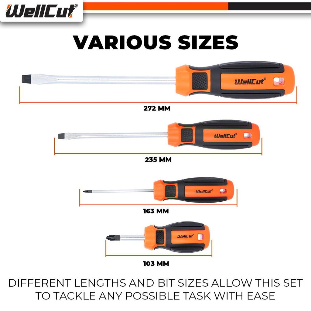 Kruvikeerajate komplekt 8 tk. UK BRAND, WellCut® WC-SD8 цена и информация | Käsitööriistad | kaup24.ee