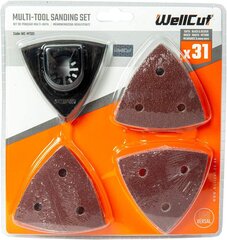 Tarvikute komplekt MultiTool, Multi tööriista tera komplekt 31 tk., UK BRAND, WellCut® WC-MTS3 цена и информация | Механические инструменты | kaup24.ee