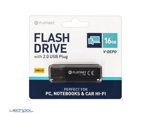 Mälupulk Platinet 16GB USB 2.0 V-Depo (42176), must цена и информация | USB накопители | kaup24.ee
