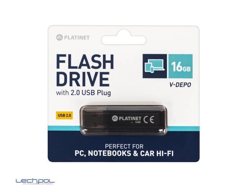 Mälupulk Platinet 16GB USB 2.0 V-Depo (42176), must цена и информация | Mälupulgad | kaup24.ee