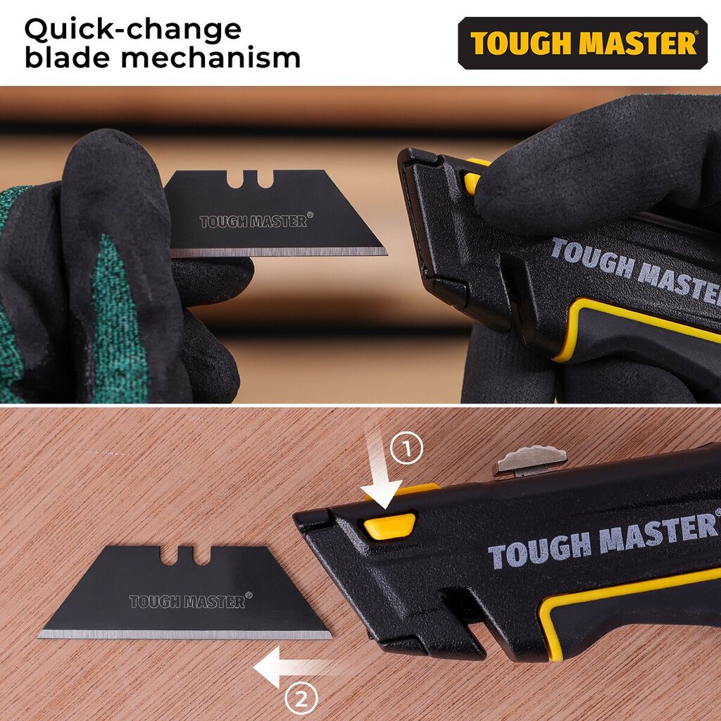 Ehitusnuga (Nuga) + noaterad 10tk. UK BRAND, TOUGH MASTER® TM-UTK184 hind ja info | Käsitööriistad | kaup24.ee