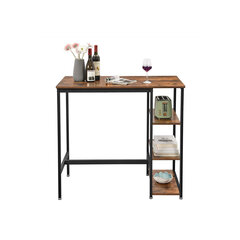 Барный стол 109 х 60 х 100 см., цвет коричневый цена и информация | Кухонные и обеденные столы | kaup24.ee