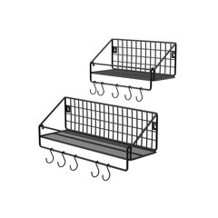 Seinale kinnitatavate riidenagide komplekt LFS02BK, 2 osa, must hind ja info | Nagid | kaup24.ee