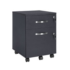 Запираемый шкаф на колесах LCD22BV1, цвет черный цена и информация | Шкафчики в гостиную | kaup24.ee