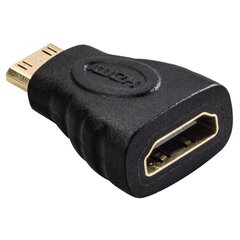 Mini HDMI™ adapter Hama, mini HDMI™ pistik - HDMI™ liides, must hind ja info | USB jagajad, adapterid | kaup24.ee
