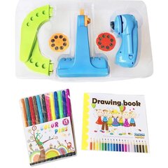 Laste joonistusprojektor 32 koomiksimustriga ja 12 värvipintsliga hind ja info | Arendavad mänguasjad | kaup24.ee