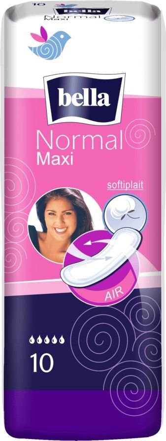 Hügieenisidemed Bella Normal Maxi, 10 tk hind ja info | Tampoonid, hügieenisidemed, menstruaalanumad | kaup24.ee