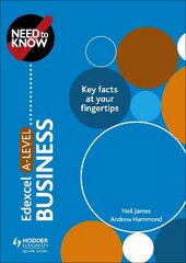 Need to Know: Edexcel A-level Business цена и информация | Книги по экономике | kaup24.ee