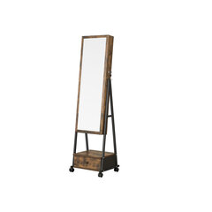 Шкаф для украшений винтажный коричнево-черный цена и информация | Подвесные зеркала | kaup24.ee