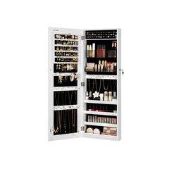 Ювелирный шкаф, белый JJC001W01 цена и информация | Подвесные зеркала | kaup24.ee