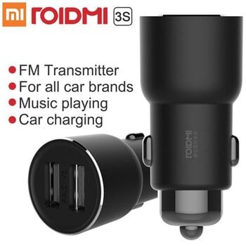 Xiaomi Moitau (Roidmi) 3S Dual USB 2.4A FM-модулятор - зарядное устройство цена и информация | FM модуляторы, FM трансмиттер | kaup24.ee