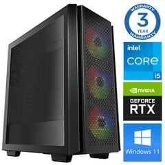 Стационарный компьютер INTOP i5-11400F 32GB 250SSD M.2 NVME+2TB RTX3060 12GB WIN11 цена и информация | Стационарные компьютеры | kaup24.ee