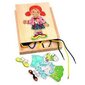 Woody 90017 Eco Wooden Educational hand motoric skills - Lacing Dress-up puzzle Baby Girl (13pcs) for kids 3y+ (18x22cm) hind ja info | Tüdrukute mänguasjad | kaup24.ee