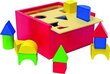 Woody 90001 Eco Wooden Educational color shape sorting box constructor (20pcs) for kids 2y+ (16x16cm) hind ja info | Imikute mänguasjad | kaup24.ee