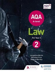 AQA A-level Law for Year 2 цена и информация | Книги по экономике | kaup24.ee