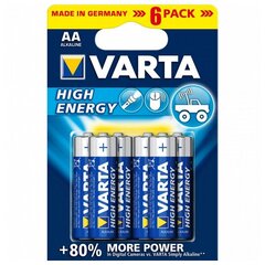 Patareid Varta High Energy, 6 tk цена и информация | Батарейки | kaup24.ee