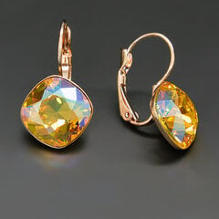 Серьги "Ослепительный Блеск IV (Light Topaz Shimmer)" с кристаллами Swarovski™ цена и информация | Серьги | kaup24.ee