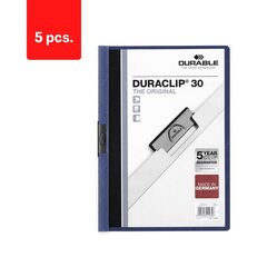 Папка с зажимом DURABLE DURACLIP® 30, А4, 5 шт. цена и информация | Канцелярские товары | kaup24.ee