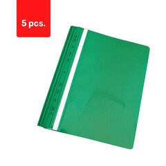 Klambri ja Europerforatsiooniga kaust PANTA PLAST, A4, matt kate, roheline pakend 5 tk. hind ja info | Kirjatarbed | kaup24.ee