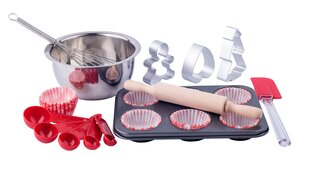 Woody 91878 Eco Wooden / Metal / Plastic Educational Kitchen set - Baiking muffins (10pcs) for kids 3y+ цена и информация | Игрушки для девочек | kaup24.ee