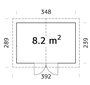 Aiakuur Nils 8,2 m² hind ja info | Kuurid ja aiamajad | kaup24.ee