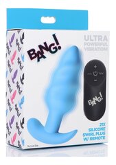 Анальная пробка вибрационная Swirl Butt Plug, синего цвета цена и информация | Анальные игрушки | kaup24.ee