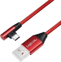 LogiLink USB-A - USB-C 0.3 m (CU0145) hind ja info | Mobiiltelefonide kaablid | kaup24.ee