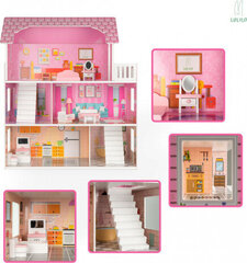 Nukumaja Wooden dollhouse Lulilo Trikito 70cm цена и информация | Игрушки для девочек | kaup24.ee