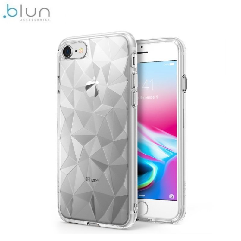 Blun 3D Prism Shape Super Thin Silicone Back cover case for Xiaomi Redmi Note 5A / Prime Transparent цена и информация | Telefoni kaaned, ümbrised | kaup24.ee