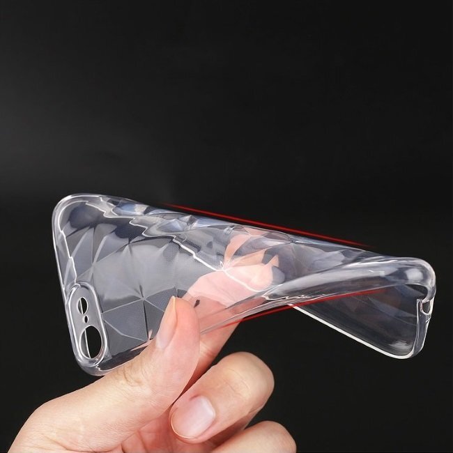 Blun 3D Prism Shape Super Thin Silicone Back cover case for Xiaomi Redmi Note 5A / Prime Transparent цена и информация | Telefoni kaaned, ümbrised | kaup24.ee