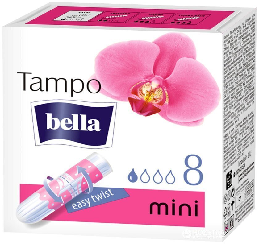 Minitampoonid Bella Easy Twist Mini, 8 tk цена и информация | Tampoonid, hügieenisidemed, menstruaalanumad | kaup24.ee