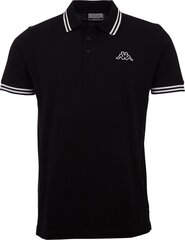 Мужская футболка Kappa, черная цена и информация | Meeste T-särgid | kaup24.ee