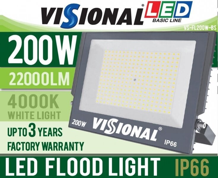 Visional LED-prožektor 100W / 11000lm / IP66 / 4000K hind ja info | Valgustid ja lambid | kaup24.ee