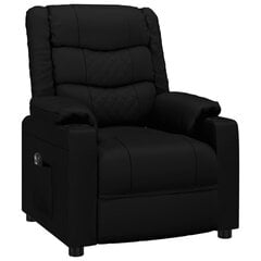 Массажное кресло с откидной спинкой, черное цена и информация | Кресла | kaup24.ee