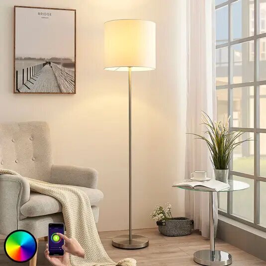 Lindby Smart LED põrandalamp Everly, App, RGB hind ja info | Põrandalambid | kaup24.ee